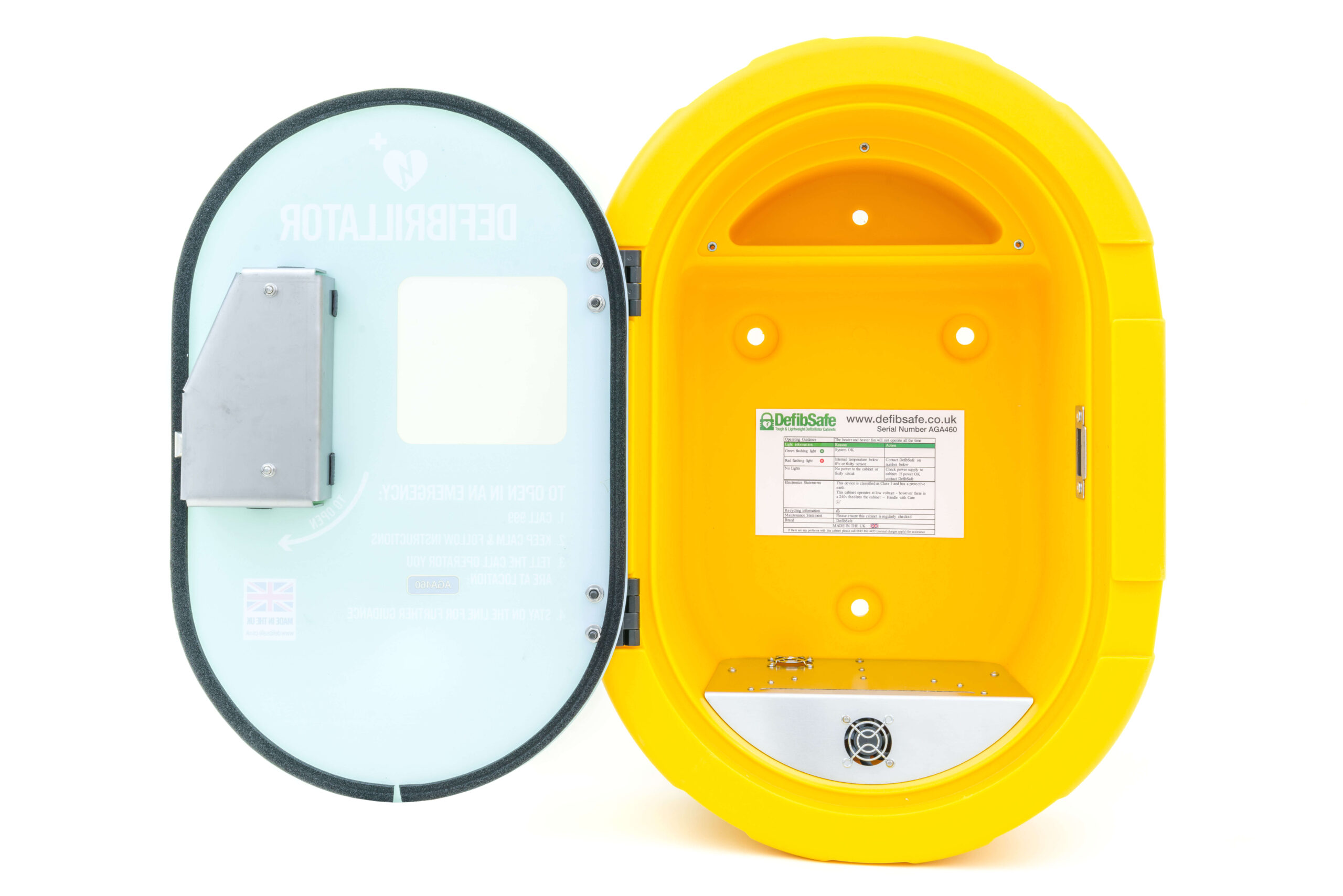 DefibSafe2 - defibrillator cabinet interior